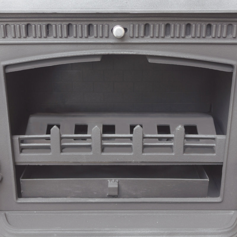 12kW Cast Iron Wood and Charcoal Burning Stove
