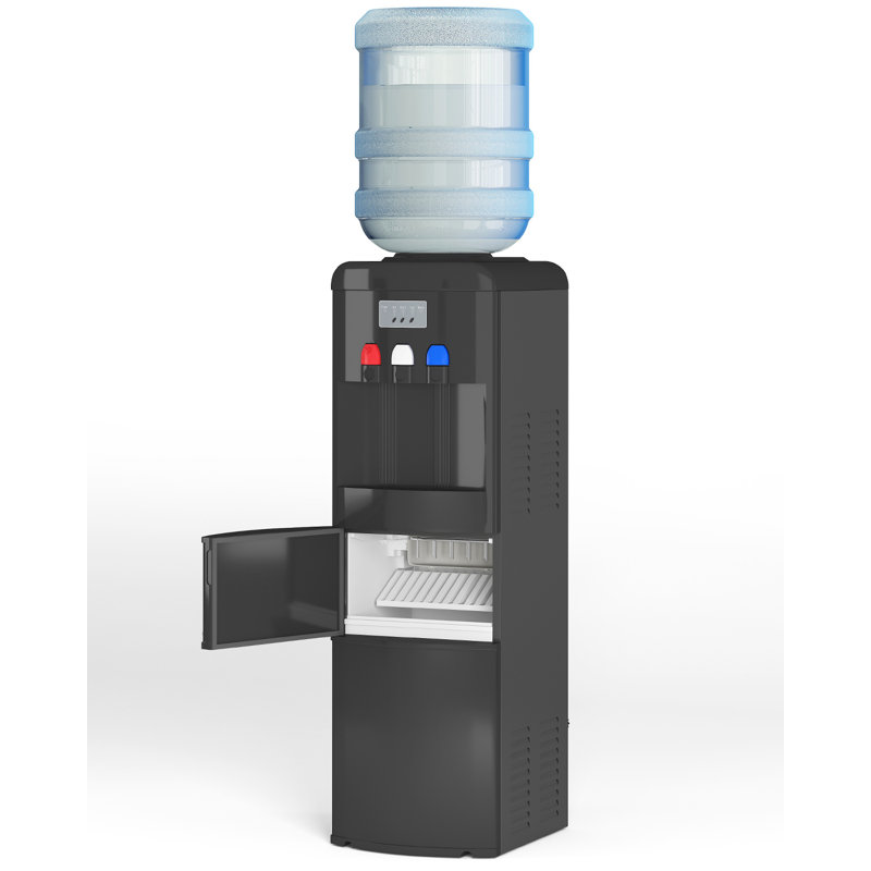 Distributeur d'eau autoportant moderne avec machine à glaçons intégrée