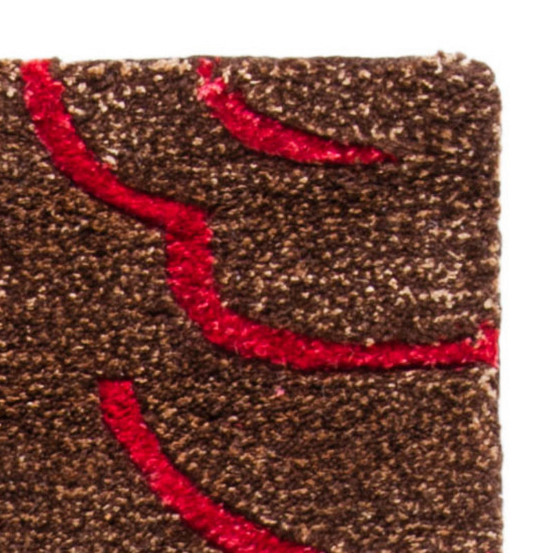 Tapis floral en laine et viscose touffeté à la main McGreghor, Rectangle 5 pi x 8 pi