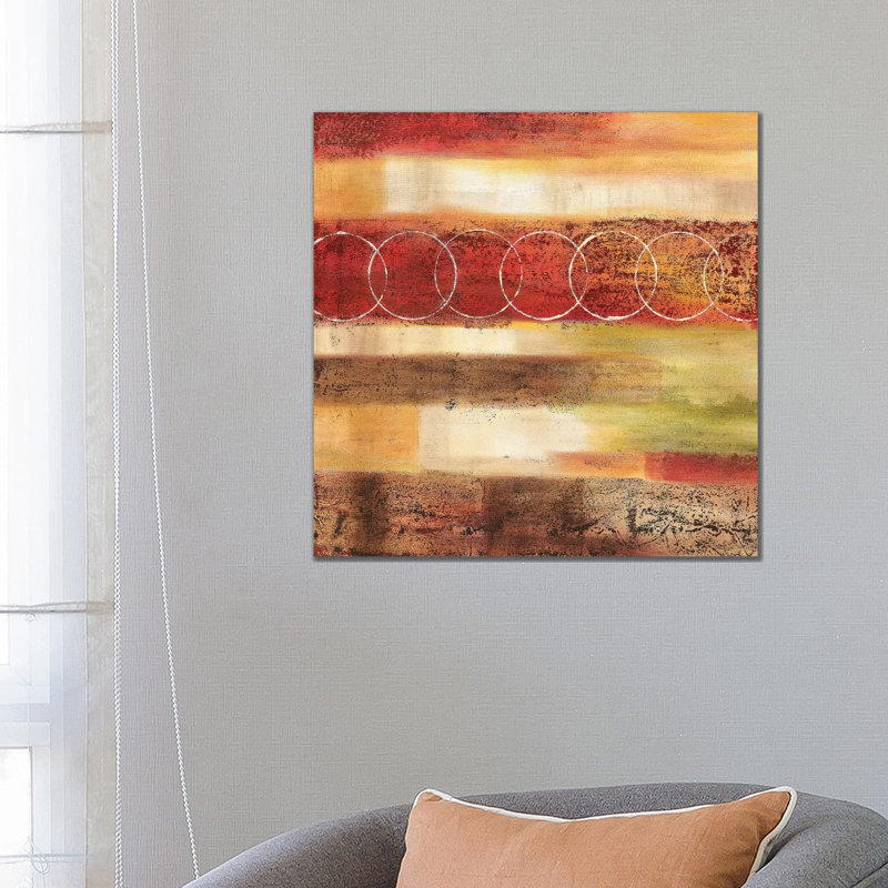 Analogous II by Nan - Painting on Canvas, Wrapped Canvas, 45.72 cm H x 45.72 cm W x 3.175 cm D