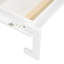 Lit escamotable double pleine grandeur avec placard, tiroirs et table, blanc