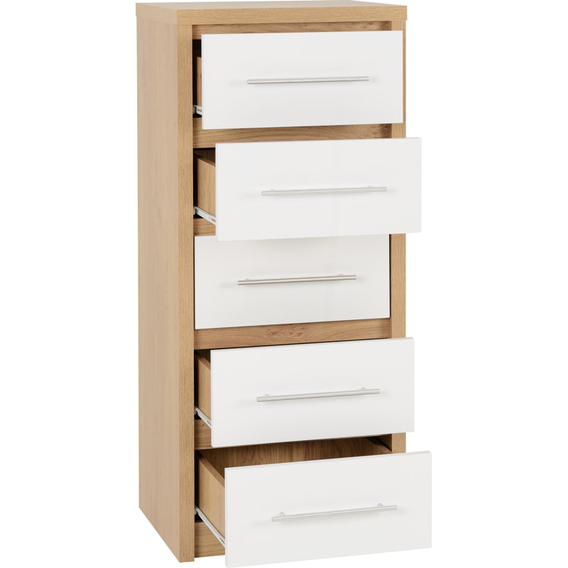 Louisa 5 Drawer Chest, White