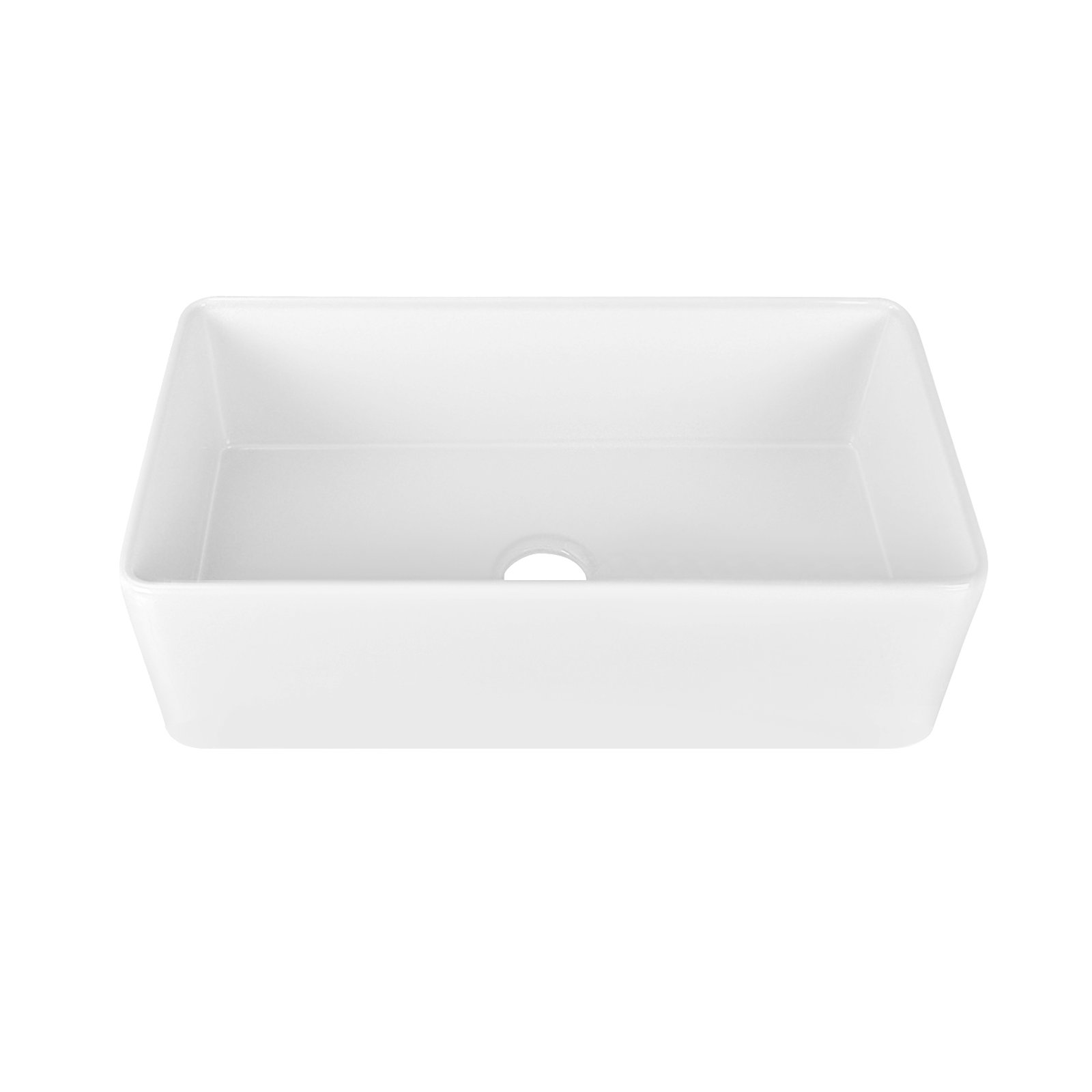 Grove 36" L X 18" W Fireclay Rectangular Single Bowl Farmhouse Kitchen Sink with Grid and Strainer, White