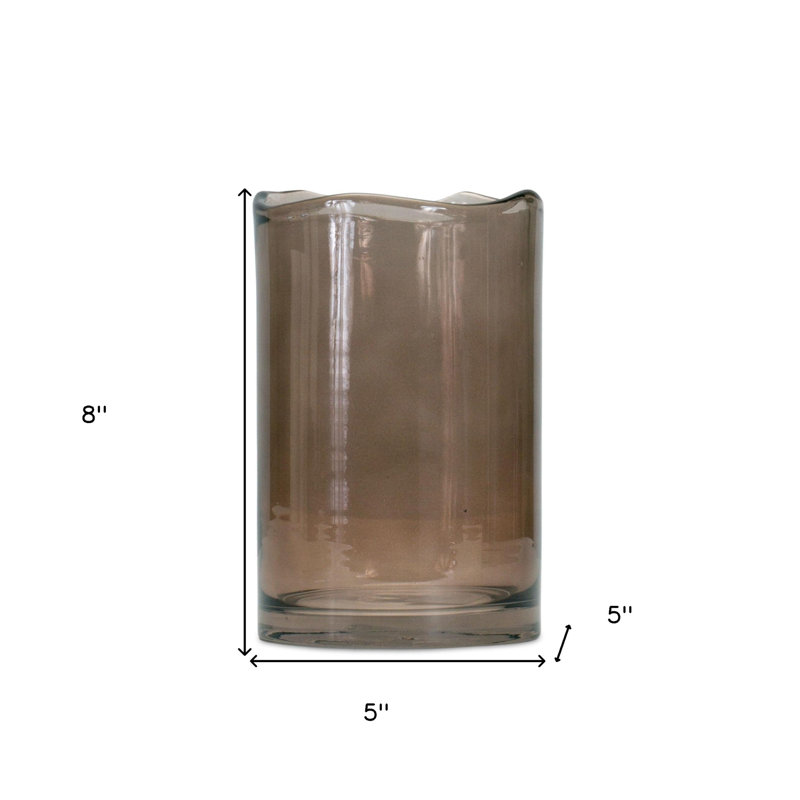 Arethea Glass Table Vase, 8" H x 5" W x 5" D