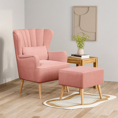 Tybalt Wingback Chair and Footstool