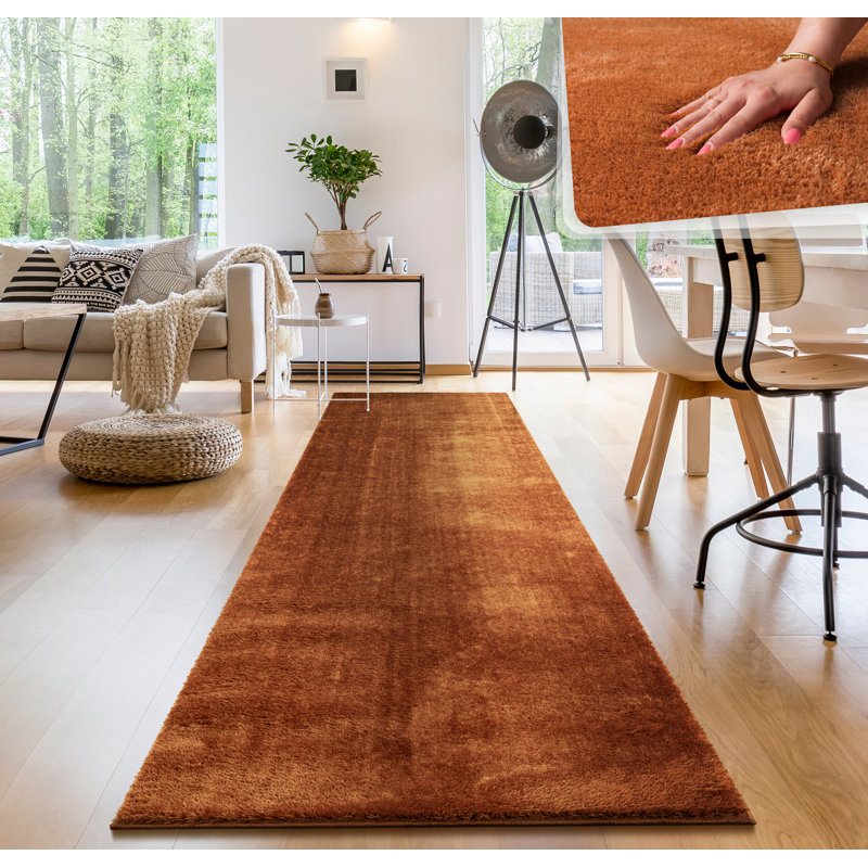 Crista Uniform Color Area Rug, Runner 80 x 300cm