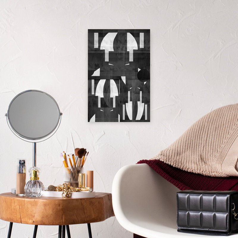 Art contemporain abstrait géométrique, art mural, H 12 po x l 8 po