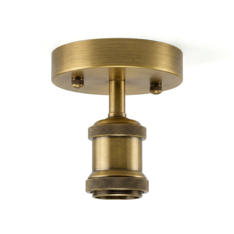 Semi Flush Mount, Yellow Brass