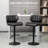 Swivel Upholstered Adjustable Height Counter Stool with Metal Frame-407801590