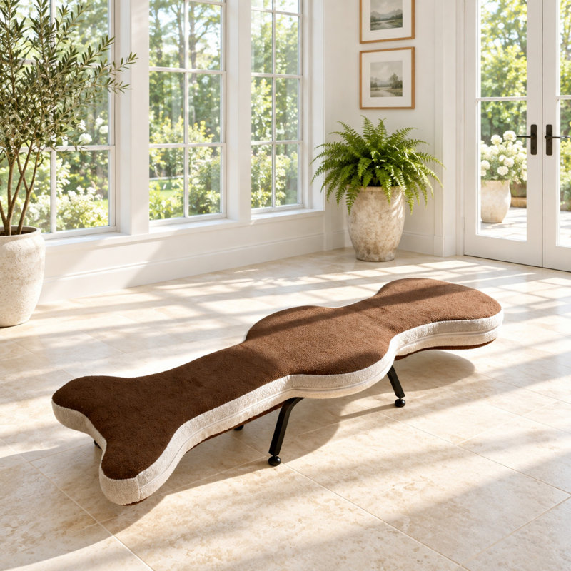 Méridienne convertible pliante ajustable avec tissu en peluche