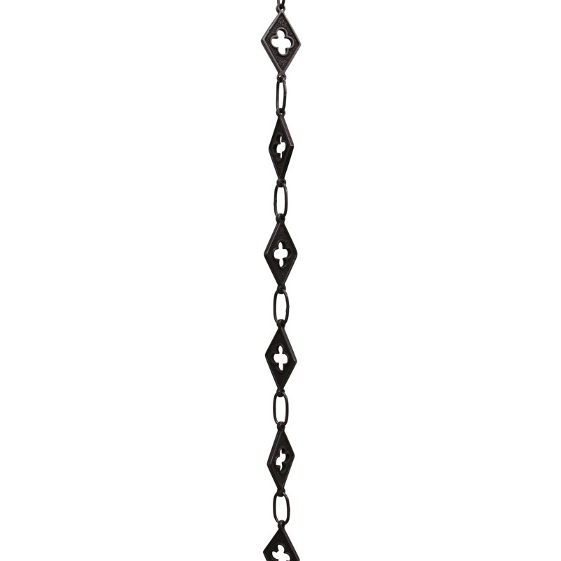 Lustre soudé Motif Link, Huile bronze noir, H 36 po x l 1,02 po x P 0,14 po
