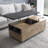 Lift-Top Coffee Table With 4 Stools,3-In-1 Multifunctional Center Table