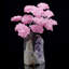 Quartz rose avec pierres précieuses et améthyste
