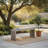 Dune Rounded Bench - Ash Brown