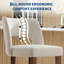 Ensemble de tabourets de bar 2 tabourets de bar rembourrés de 26 pouces de hauteur avec pieds en bois, tabourets de bar ergonomiques modernes avec dossier pour îlot de cuisine
