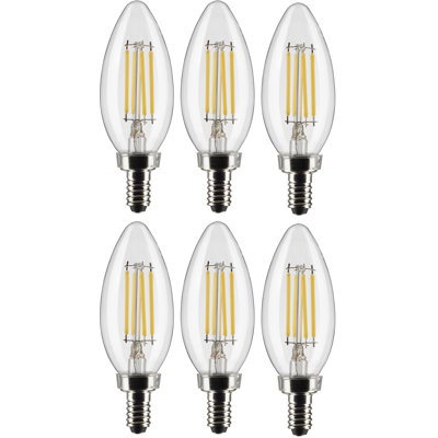 4 Watt B11 LED; Clear; Candelabra Base; 90 CRI; 3000K; 120 Volt