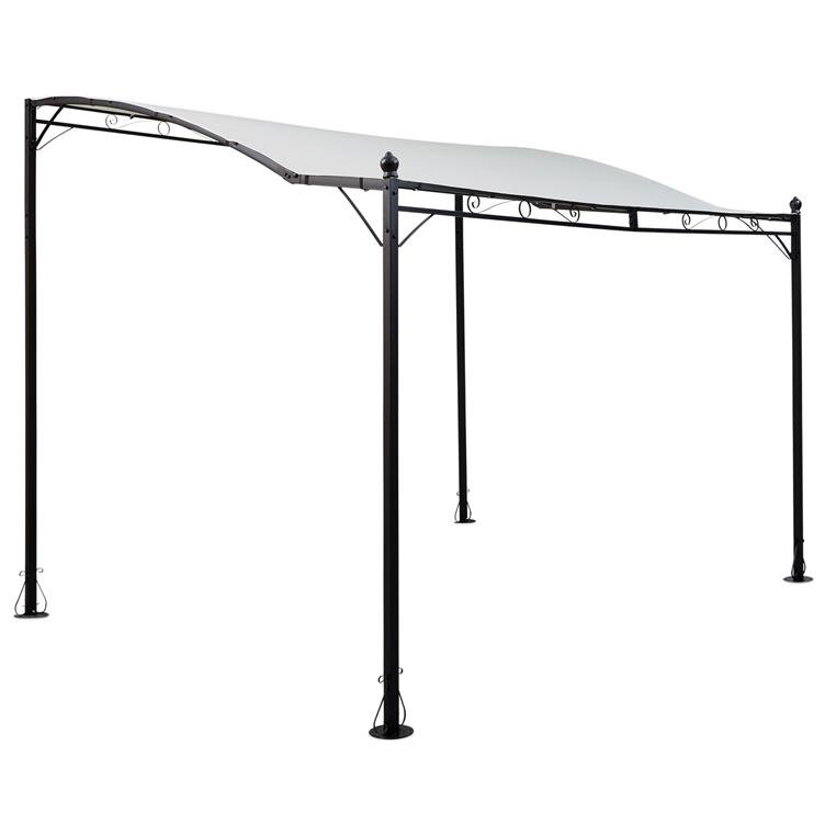 Blumfeldt Allure 0.5m x 2m Metal Pergola, White