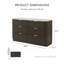 Commode 6 tiroirs avec plateau en faux marbre Willoa
