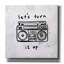 Toile épique Graffiti «Turn It Up 1» par Kent Youngstrom, 26 po x 26 po-369573317