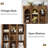 5-Tier Rustic Brown Farmhouse Arched Bookcase