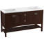 Marabou 60" Vanity With Quartz Countertop, Sink And Hardware Included-184721331