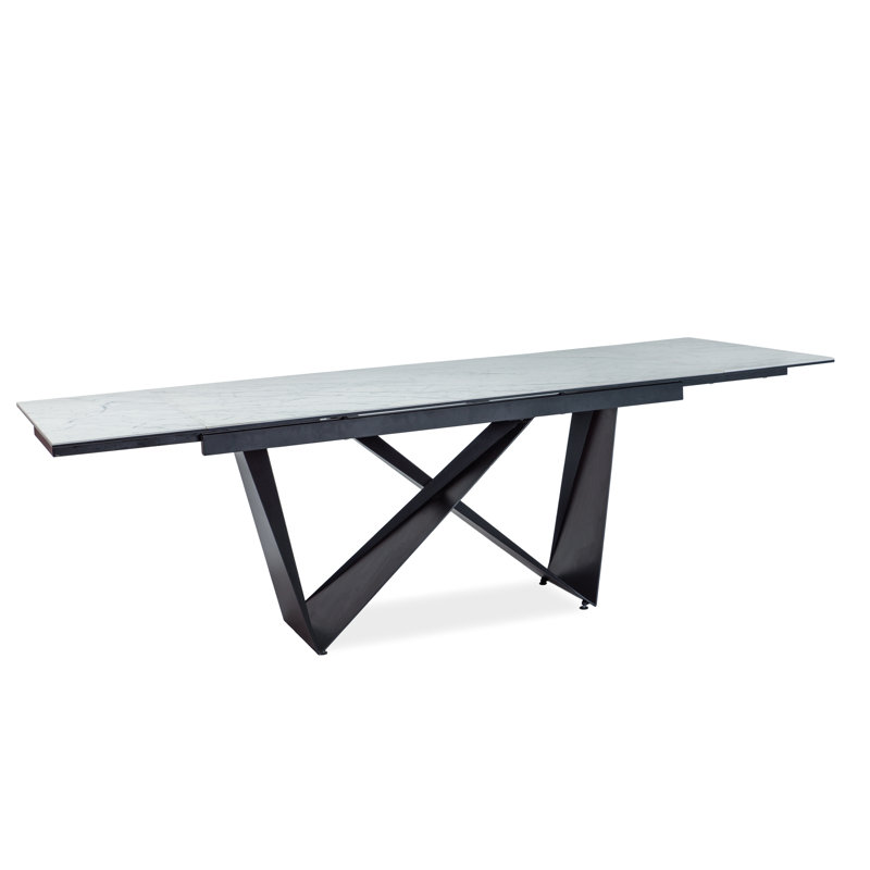 Emmalee Extendable Metal Base Dining Table