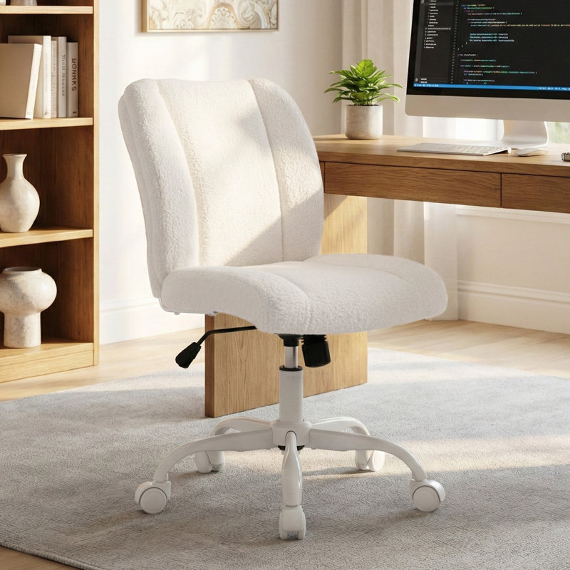 Chaise de bureau haut dossier, Blanc