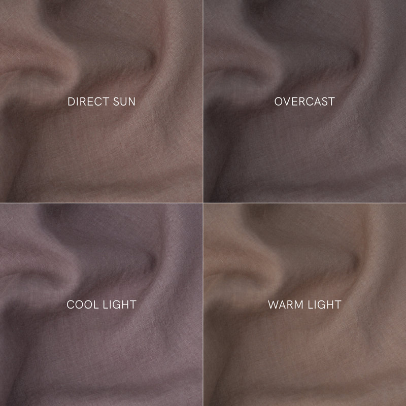 100% French Linen Duvet Cover & Sham Set, Queen Duvet Cover + 2 Standard Pillow Shams, Clove