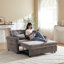 Canapé-lit de 58,27 pouces 3-en-1 - canapé-lit en tissu chenille - cadre arrière KD-1716603121
