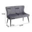Faning Velvet Upholstered Bench