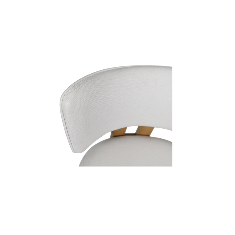 Morel Upholstered Stool with Solid Wood Frame