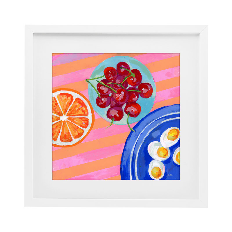 Couverture de pique-nique Summer Snacks, reproduction sous verre, conception de Rachael Reese, 13 x 13