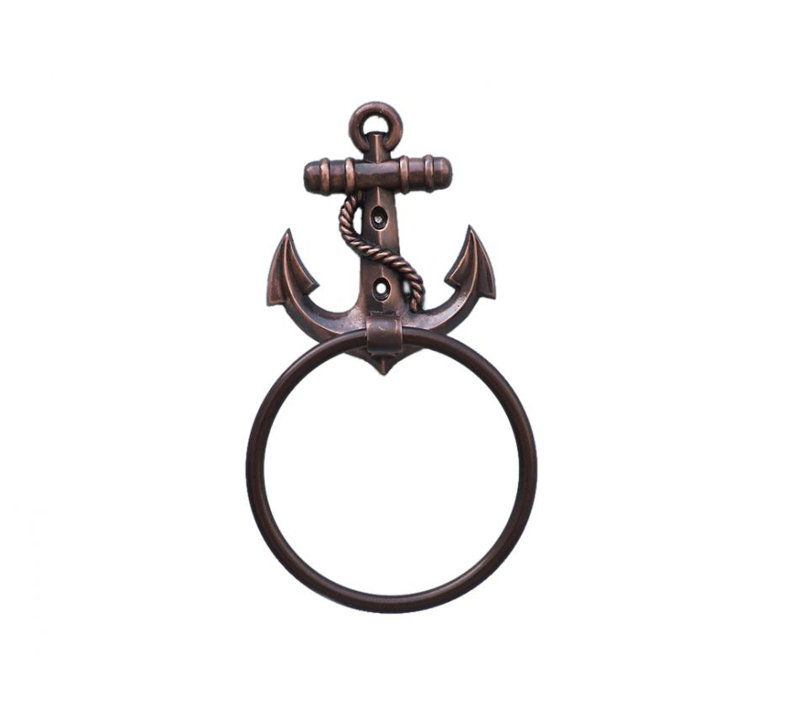 Anneau à serviettes anchor, Cuivre antique