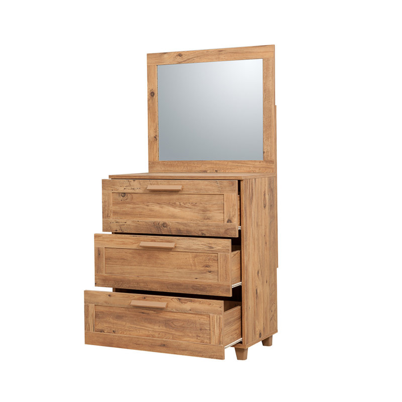 Coiffeuse avec miroir Solihull, Brun