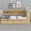 Lit de jour avec deux tiroirs de rangement, armoires de rangement et ports USB-1558910892