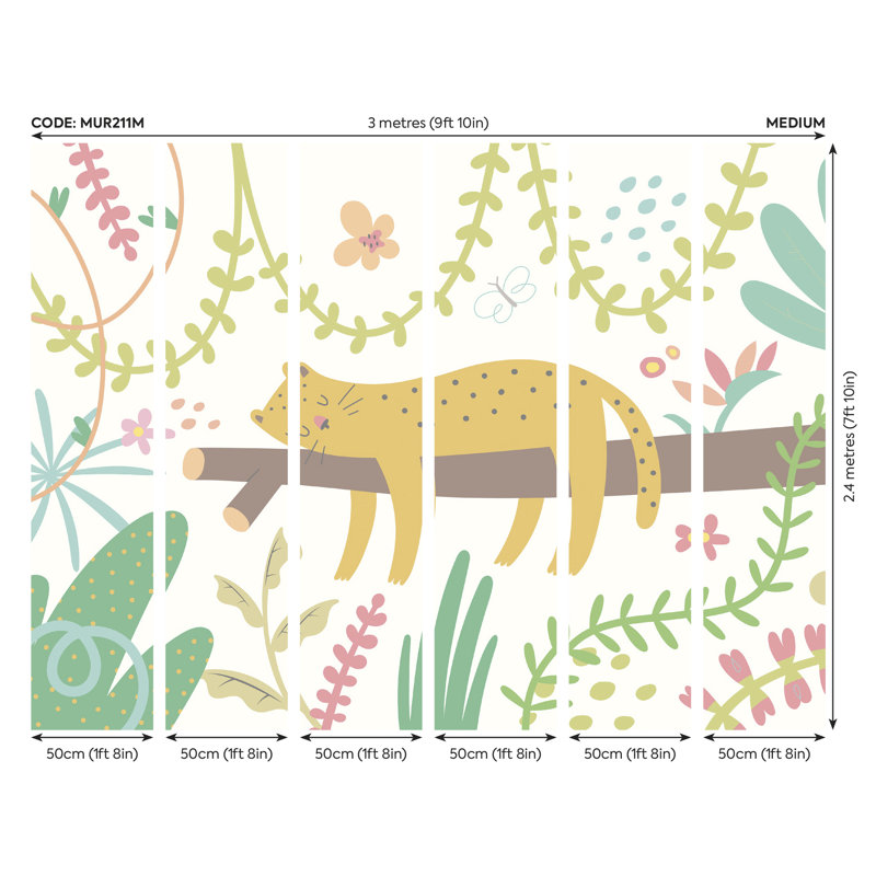 Matte Non-Pasted Wall Mural, 240cm L x 300cm W, Green