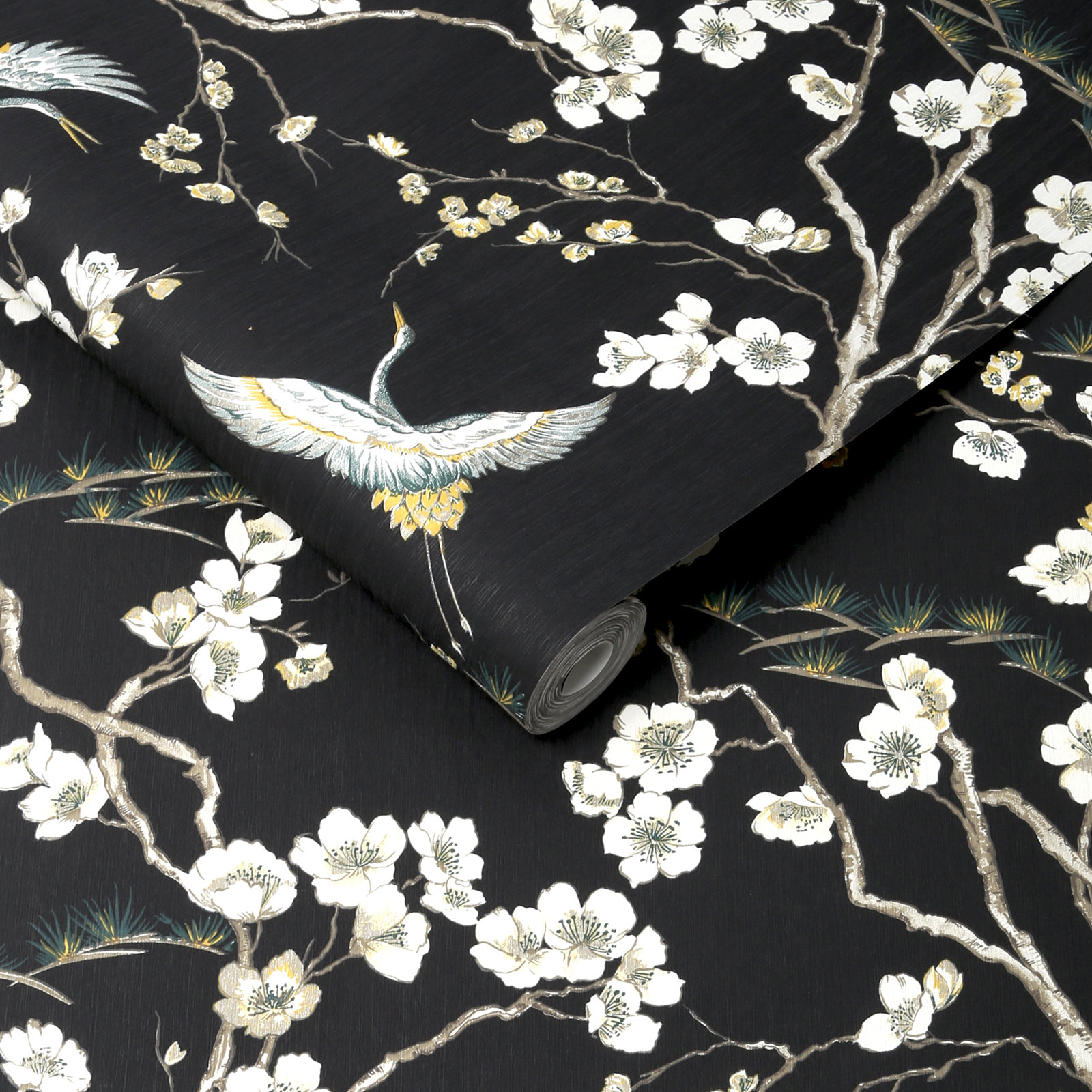 Kabuki Floral Roll, Black