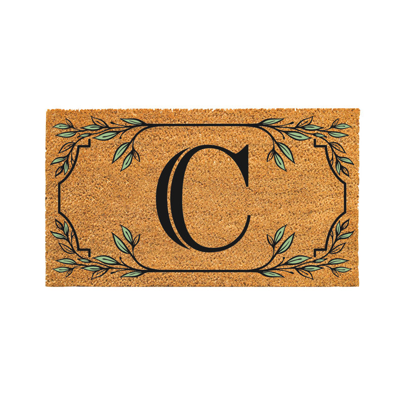 Monogram Coir Mat, Letter "C"