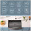 Évier de cuisine simple 33 po x 22 po en acier inoxydable de calibre 18 avec lavabo de cuisine en acier inoxydable