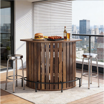 Élégante table de bar, armoire de bar en forme d'arc, table basse