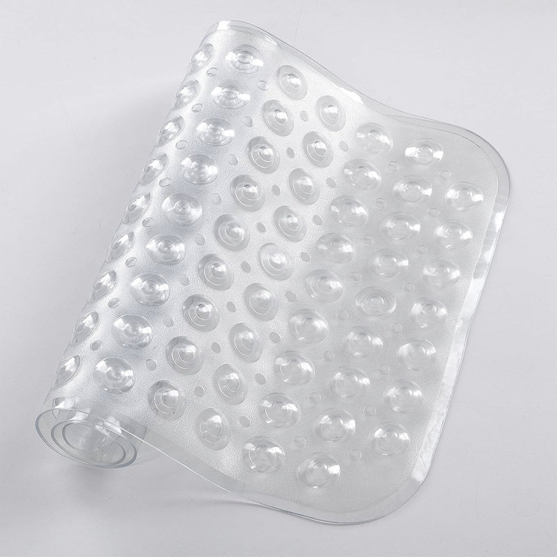 Vinyl Non-Slip Shower Mat, Crystal, 100cm, 40cm