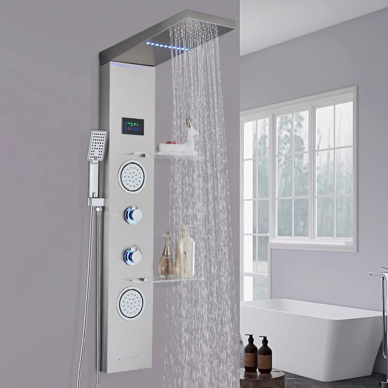 Senlesen 45.66'' Shower Panel With Fixed Shower Head & Reviews 