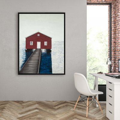 Boathouse - 36"x48" Framed canvas