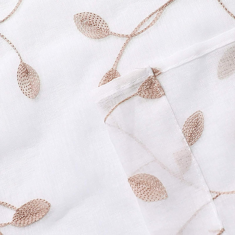 Bohm Window Valance, Taupe Leaves