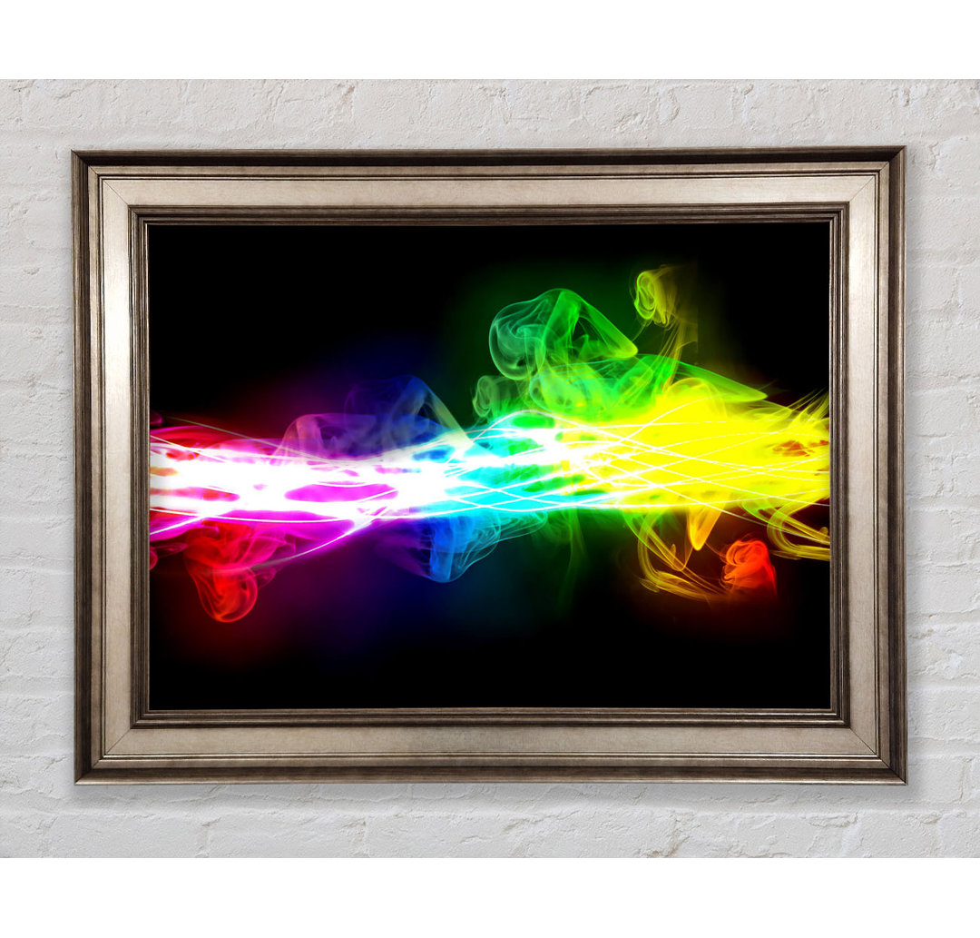 Gerahmtes Wandbild Rainbow Smoke Contrast