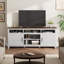 Meuble télé 70,9 po avec tablettes réglables et portes d'armoire, console de campagne pour salon, chambre à coucher