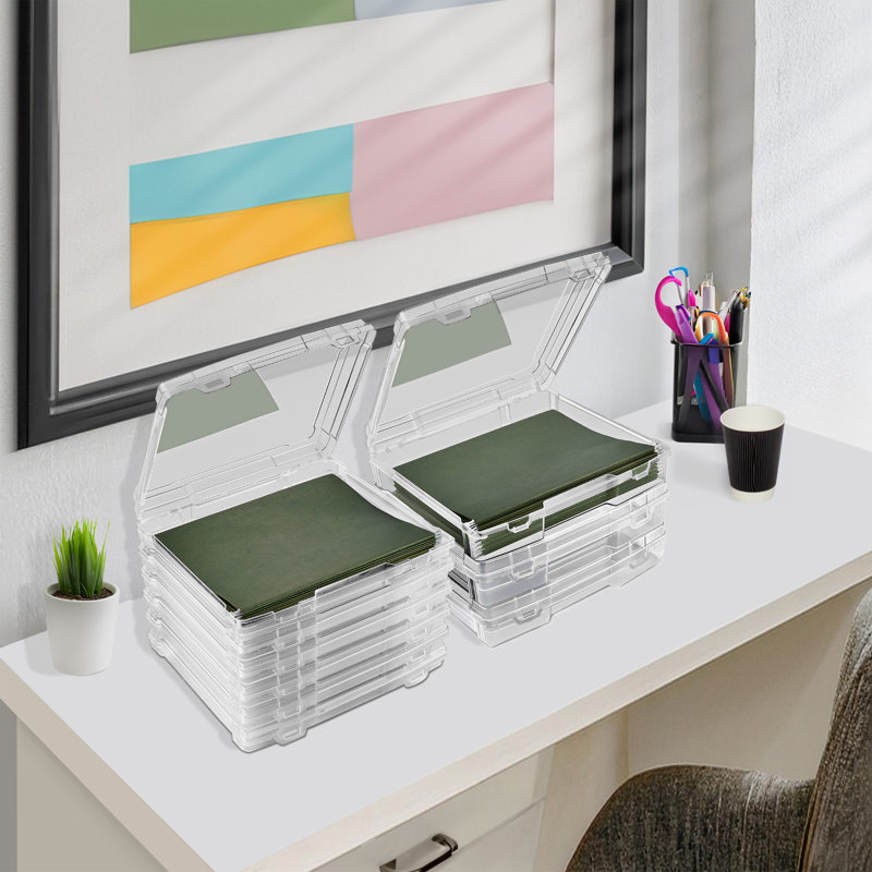 Ensemble de 9 bacs de rangement suspendus en plastique transparent Sorbus