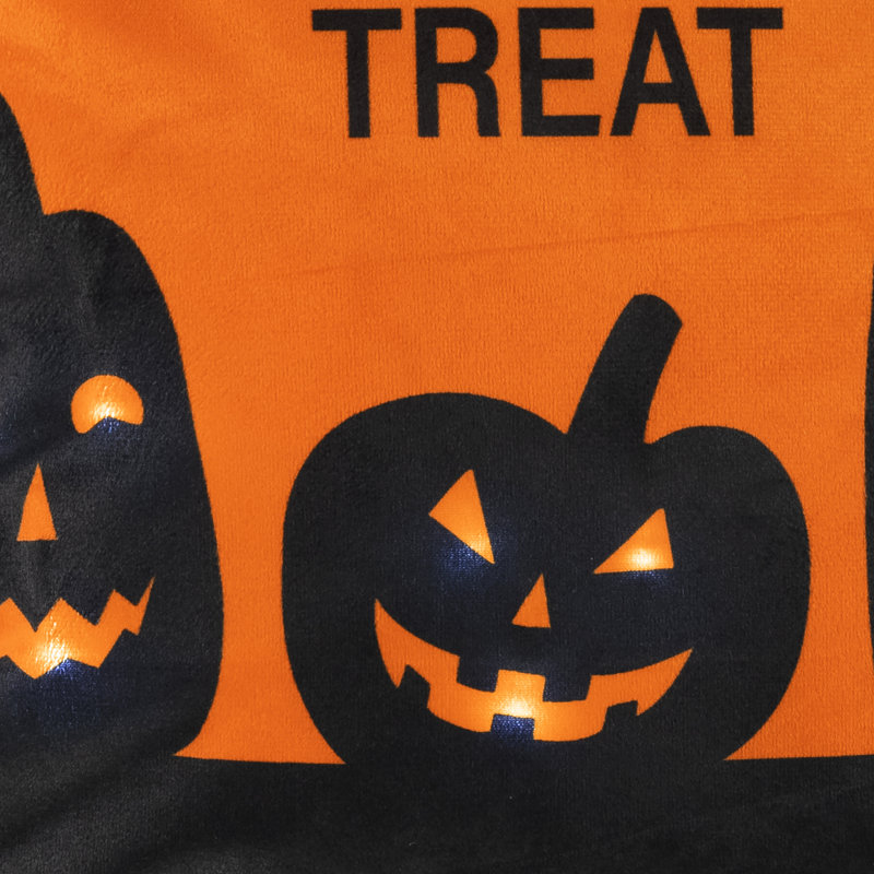 Trick Or Treat Pumpkin Halloween Square Throw