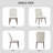 Modern Upholstered Dining Chairs, Fabric High Back Dining Room Chairs with Padded Seat & Solid Wood Legs, Armless Kitchen Side Chairs for Home Restaurant Cafe-539332388