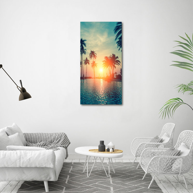 Tropical Beach - Wrapped Canvas Print, 120cm H x 60cm W